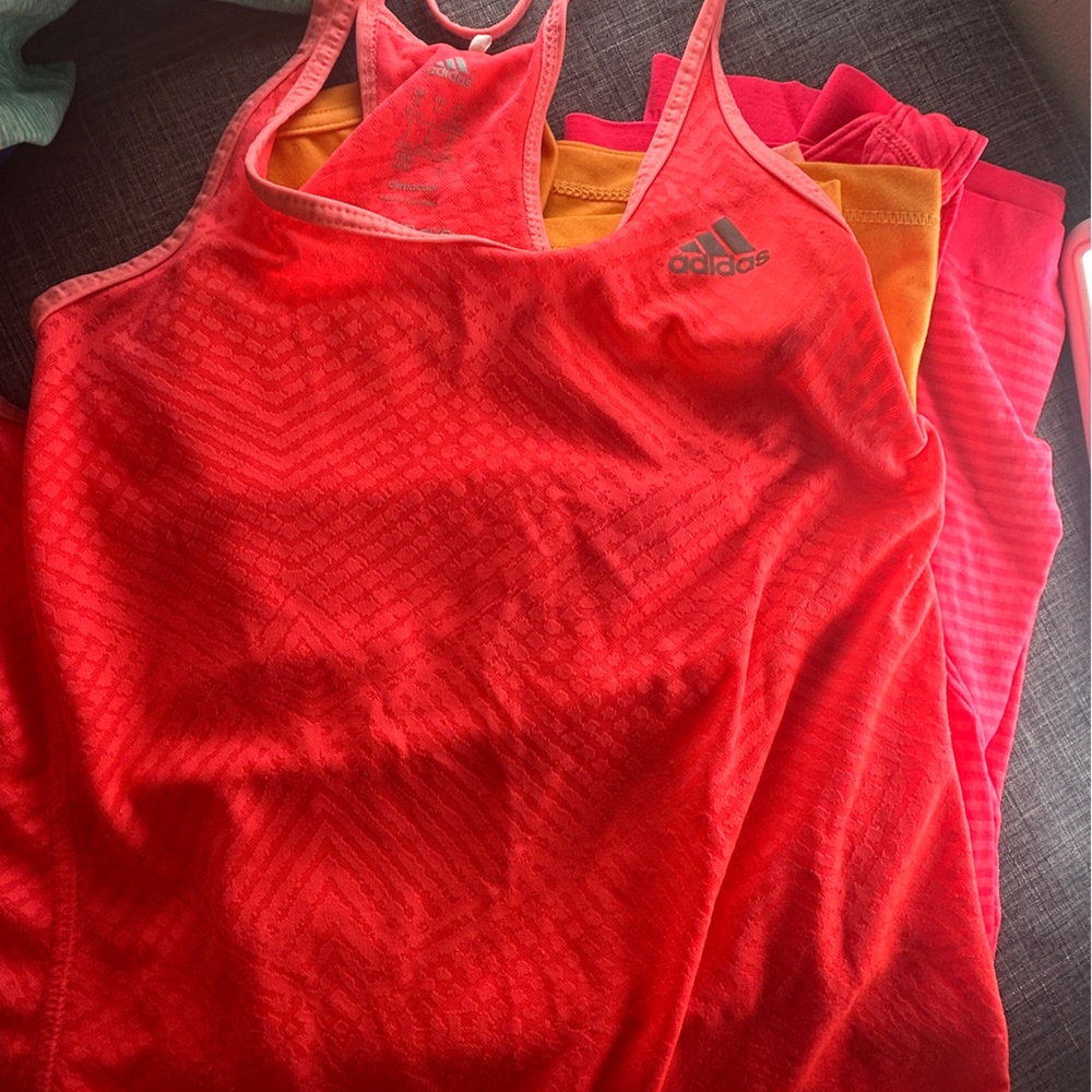 Women's Running tank tops Set in Peach, Pink and orange